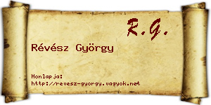 Révész György névjegykártya